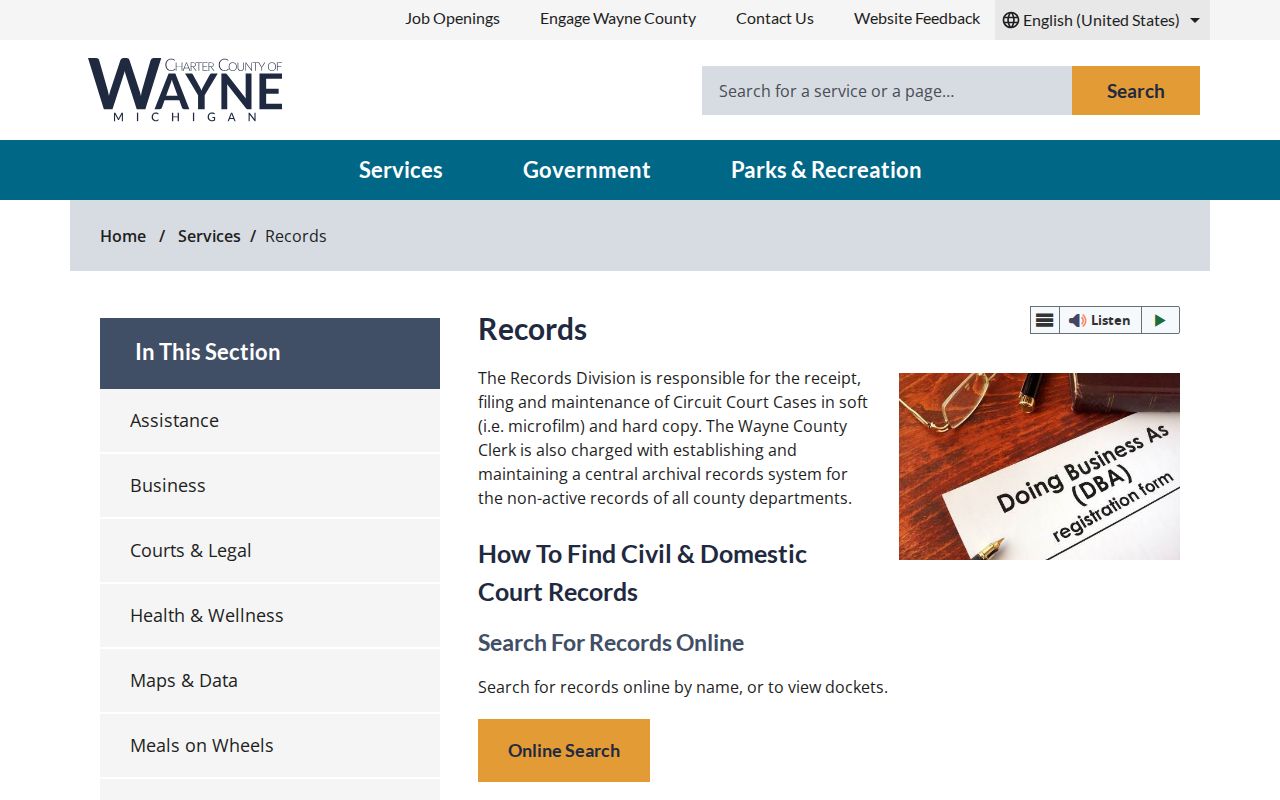 Westland resident lookup Wayne County Clerk records route