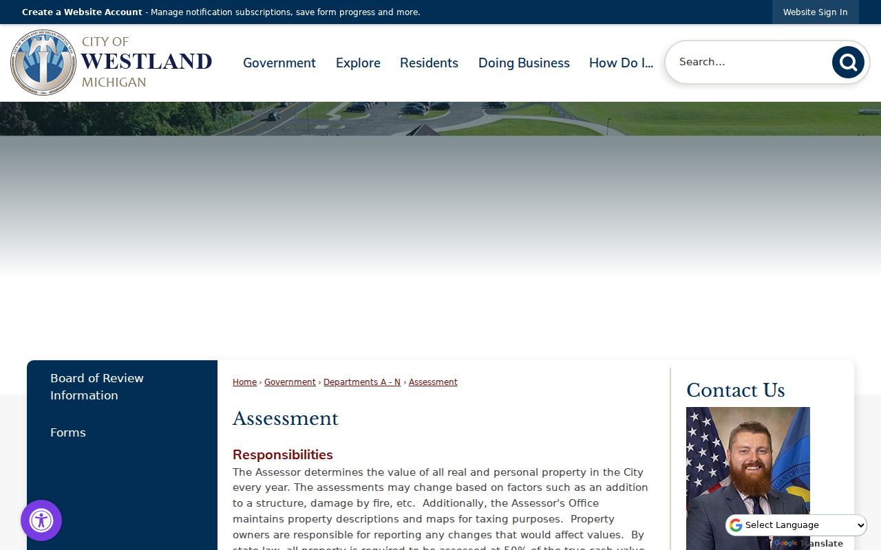 Westland residents directory property search instructions