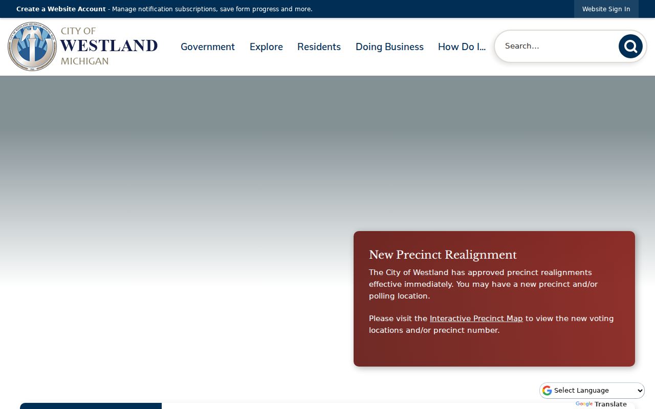 Westland residents directory election and precinct information
